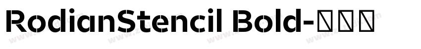 RodianStencil Bold字体转换